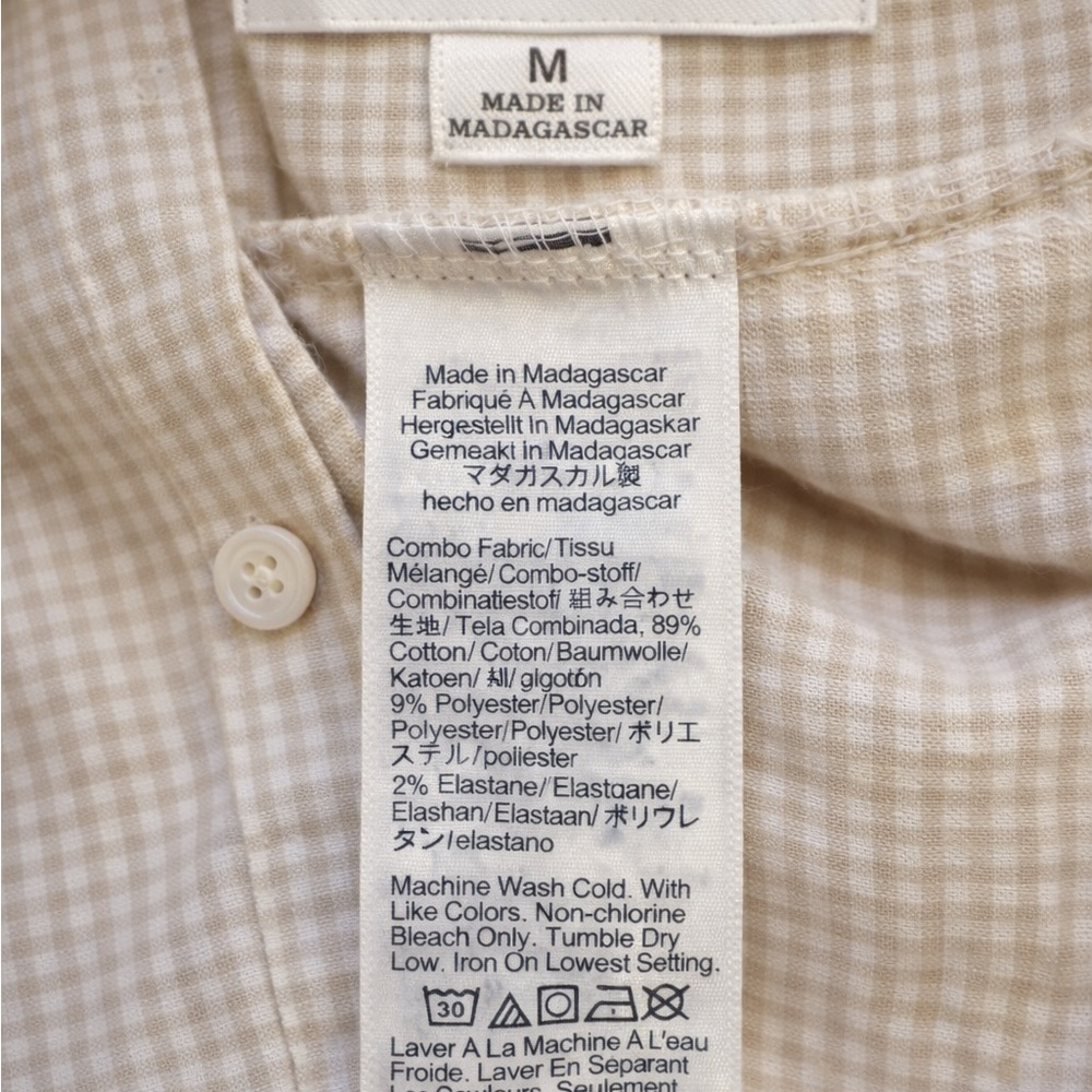 Madewell Men's Cream Checkered Button Down Shirt (M) - Picture 2 of 6